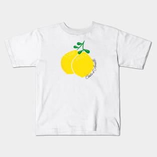 Costa D'Amalfi Zest: Vibrant Lemon Illustration Kids T-Shirt